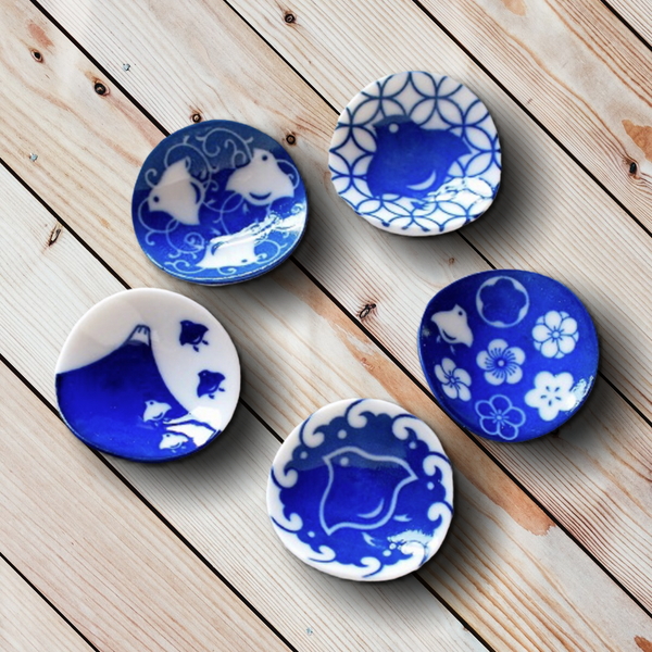 Mino Ware Bird Chopsticks Rest - 3 Birds Design