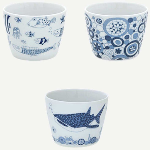 Soba Cup Fish Decor ‘Cocomarine’ Hasami Ware (200ml)