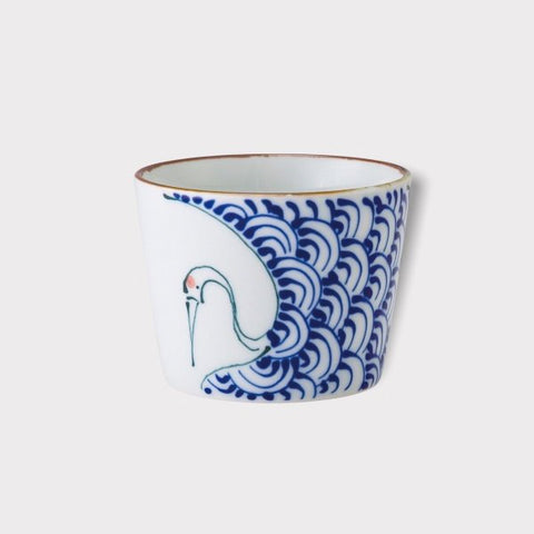 Soba Cup Crane Kotohogi Hasami Ware ( 8.5 x 6.0cm)
