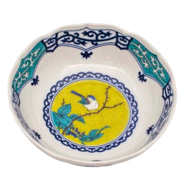 伝統工芸 九谷焼 高級陶器 4.7号鉢 染付間取吉田屋風花鳥 小鉢 5枚 九谷焼 4.7号鉢揃 染付間取吉田屋風花鳥 鉢 おしゃれ – Tokyo
