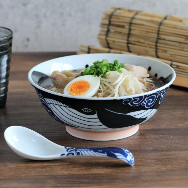 白波くじら クジラ ラーメン丼 おしゃれ ラーメン鉢 ラーメンどんぶり 